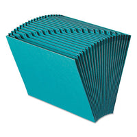 Heavy-duty Indexed Expanding Open Top Color Files, 21 Sections, 1-21-cut Tab, Letter Size, Teal