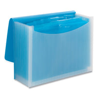 Poly Expanding File, 12 Sections, Letter Size, Teal-clear