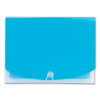 Poly Expanding File, 12 Sections, Letter Size, Teal-clear