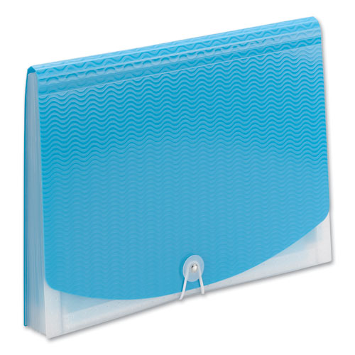 Poly Expanding File, 12 Sections, Letter Size, Teal-clear