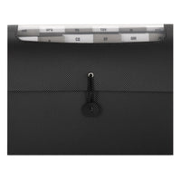 Step Index Organizer, 12 Sections, 1-6-cut Tab, Letter Size, Black