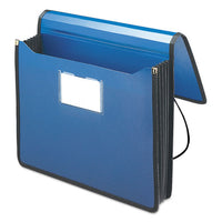 Poly Premium Wallets, 5.25" Expansion, 1 Section, Letter Size, Navy Blue