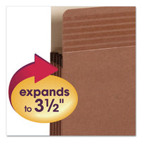 Easy Grip Pockets, 3.5" Expansion, Letter Size, Redrope, 25-box