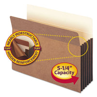 Redrope Tuff Pocket Drop-front File Pockets W- Fully Lined Gussets, 5.25" Expansion, Letter Size, Redrope, 10-box