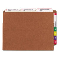 Heavy-duty Redrope End Tab Tuff Pockets, 3.5" Expansion, Letter Size, Redrope, 10-box