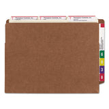 Heavy-duty Redrope End Tab Tuff Pockets, 5.25" Expansion, Letter Size, Redrope, 10-box