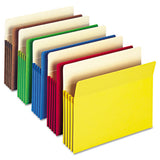 Colored File Pockets, 3.5" Expansion, Letter Size, Assorted, 5-pack