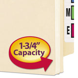 Manila End Tab File Pockets, 1.75" Expansion, Letter Size, Manila, 25-box