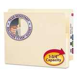 Manila End Tab File Pockets, 1.75" Expansion, Letter Size, Manila, 25-box