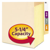 Manila End Tab File Pockets, 5.25" Expansion, Letter Size, Manila, 10-box