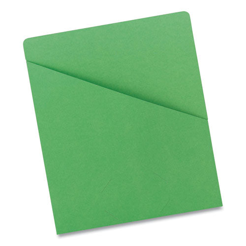 File Jackets, Letter Size, Green, 25-pack