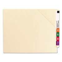 End Tab Jackets With Reinforced Tabs, Straight Tab, Letter Size, 11-pt Manila, 100-box