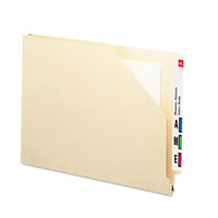 End Tab Jackets With Reinforced Tabs, Straight Tab, Letter Size, 14-pt Manila, 50-box