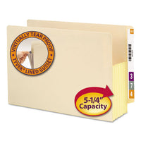 Manila End Tab File Pockets, 5.25" Expansion, Legal Size, Manila, 10-box