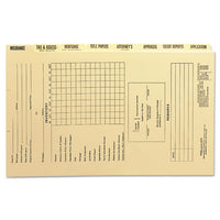Pressboard Mortgage Folder Dividers, Pre-printed, Legal Size, Manila, 8-set, 12 Sets-box