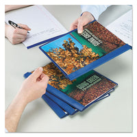 Poly Report Cover, Tang Clip, Letter, 1-2" Capacity, Clear-blue, 25-box