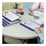 Poly Report Cover, Tang Clip, Letter, 1-2" Capacity, Clear-dark Blue, 25-box