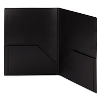 Frame View Poly Two-pocket Folder, 11 X 8.5, Clear-black, 5-pack