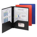 Poly Two-pocket Folder W-fasteners, 11 X 8 1-2, Blue, 25-box