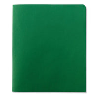 Two-pocket Folder, Textured Paper, Green, 25-box