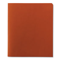 Two-pocket Folder, Textured Paper, Orange, 25-box