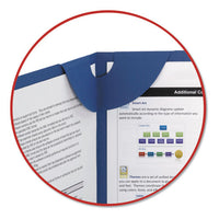 Lockit Two-pocket Folder, Textured Paper, 11 X 8 1-2, Dk Blue, 25-bx
