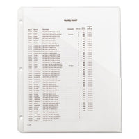 Organized Up Poly Slash Jackets, 2-sections, Letter Size, Clear, 5-pack