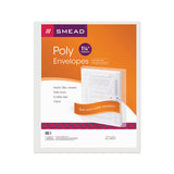 Poly String & Button Interoffice Envelopes, String & Button Closure, 9.75 X 11.63, Clear, 5-pack