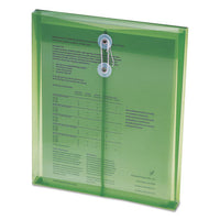 Poly String & Button Interoffice Envelopes, String & Button Closure, 9.75 X 11.63, Transparent Green, 5-pack