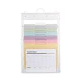 Cascading Wall Organizer, 6 Sections, Letter, 14.25 X 24.25, Pastel-assorted Colors