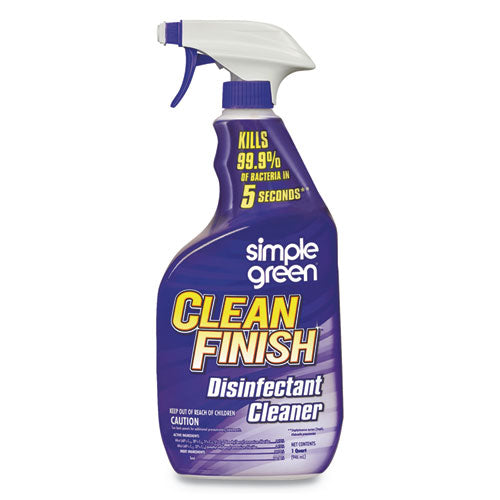 Clean Finish Disinfectant Cleaner, 32 Oz Bottle, Herbal, 12-carton