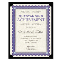 Certificate Holder, Black, 105lb Linen Stock, 12 X 9 1-2, 10-pack