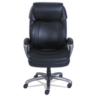 Cosset Big And Tall Executive Chair, Supports Up To 400 Lbs., Black Seat-black Back, Slate Base