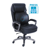 Cosset Big And Tall Executive Chair, Supports Up To 400 Lbs., Black Seat-black Back, Slate Base