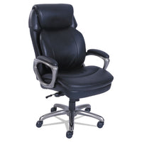 Cosset Big And Tall Executive Chair, Supports Up To 400 Lbs., Black Seat-black Back, Slate Base