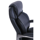 Cosset High-back Executive Chair, Supports Up To 275 Lbs., Black Seat-black Back, Slate Base