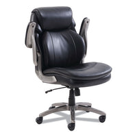 Cosset Mid-back Executive Chair, Supports Up To 275 Lbs., Black Seat-black Back, Slate Base