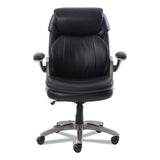 Cosset Mid-back Executive Chair, Supports Up To 275 Lbs., Black Seat-black Back, Slate Base