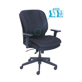 Cosset Ergonomic Task Chair, Supports Up To 275 Lbs., Black Seat-black Back, Black Base