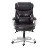 Emerson Big And Tall Task Chair, Supports Up To 400 Lbs., Brown Seat-brown Back, Silver Base