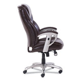 Emerson Executive Task Chair, Supports Up To 300 Lbs., Brown Seat-brown Back, Silver Base