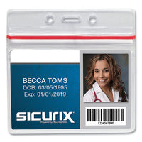 Sealable Cardholder, Horizontal, 3.75 X 2.62, Clear, 50-pack