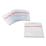 Sealable Cardholder, Horizontal, 3.75 X 2.62, Clear, 50-pack