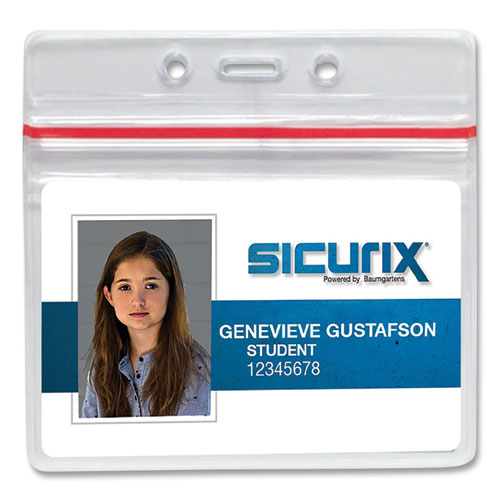 Sealable Cardholder, Horizontal, 3.75 X 2.62, Clear, 50-pack