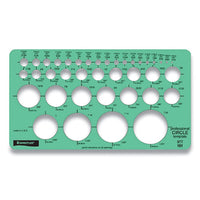 Templates, 39 Circles, 4 X 7.25, Green