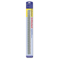 Triangular Scale For Architects, Color-coded Grooves, 12 Inches