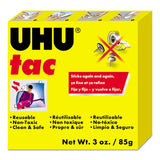 Tac Adhesive Putty, Removable And Reusable, 2.1 Oz, 80-pack