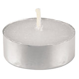 Tealight Candle, 5 Hour Burn, 0.5"h, White, 50-pack, 10 Packs-carton
