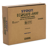 Ecosafe-6400 Bags, 48 Gal, 0.85 Mil, 42" X 48", Green, 40-box