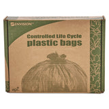 Controlled Life-cycle Plastic Trash Bags, 30 Gal, 0.8 Mil, 30" X 36", Brown, 60-box